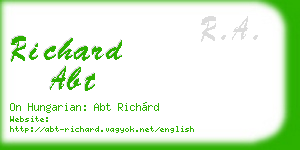 richard abt business card