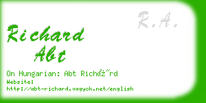 richard abt business card